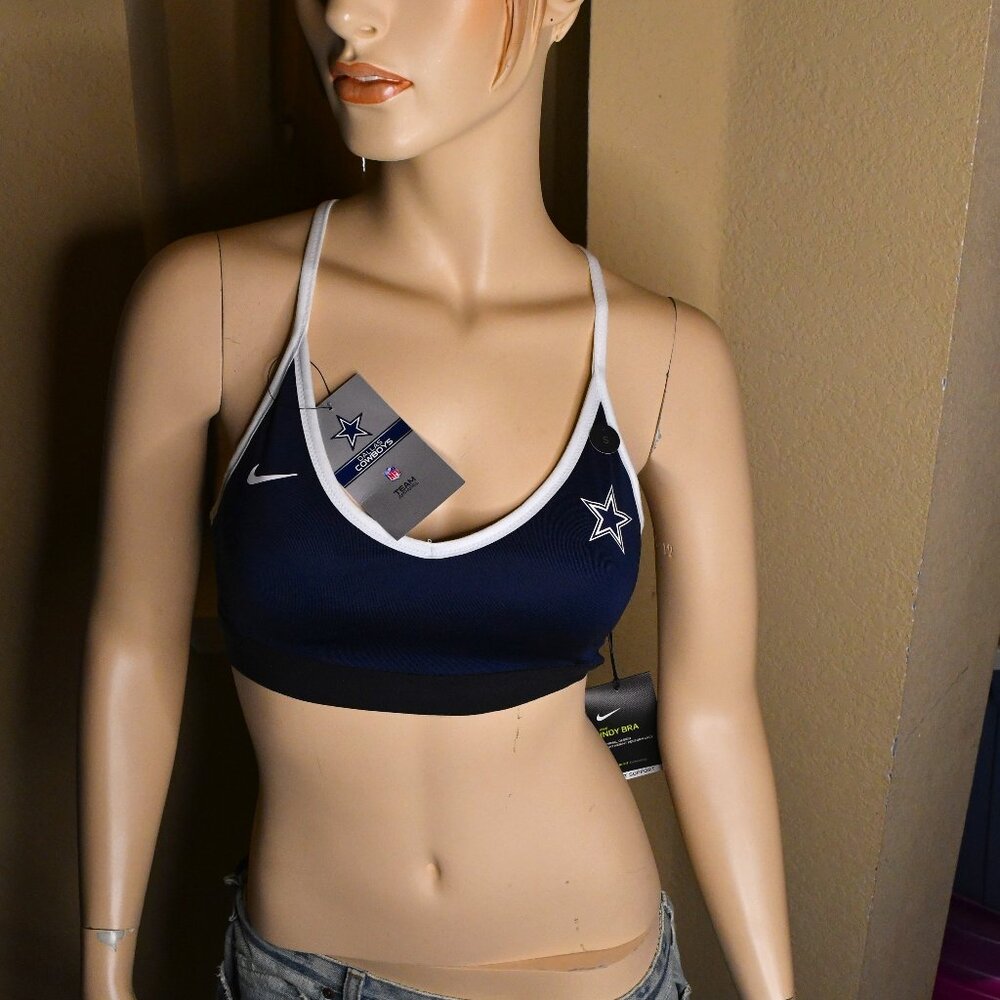 NWT Women's Nike Dallas Cowboys Indy Light-Support Padded Sports Bra Size Small